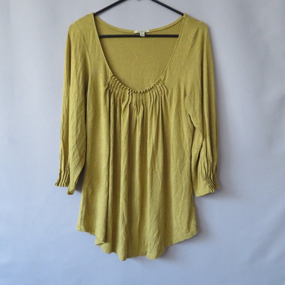 X BORDEAUX SCOOP 384 SLEEVE PLEATED BLOUSE